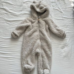 Carter’s Baby Zip-Up Sherpa Pram in Beige